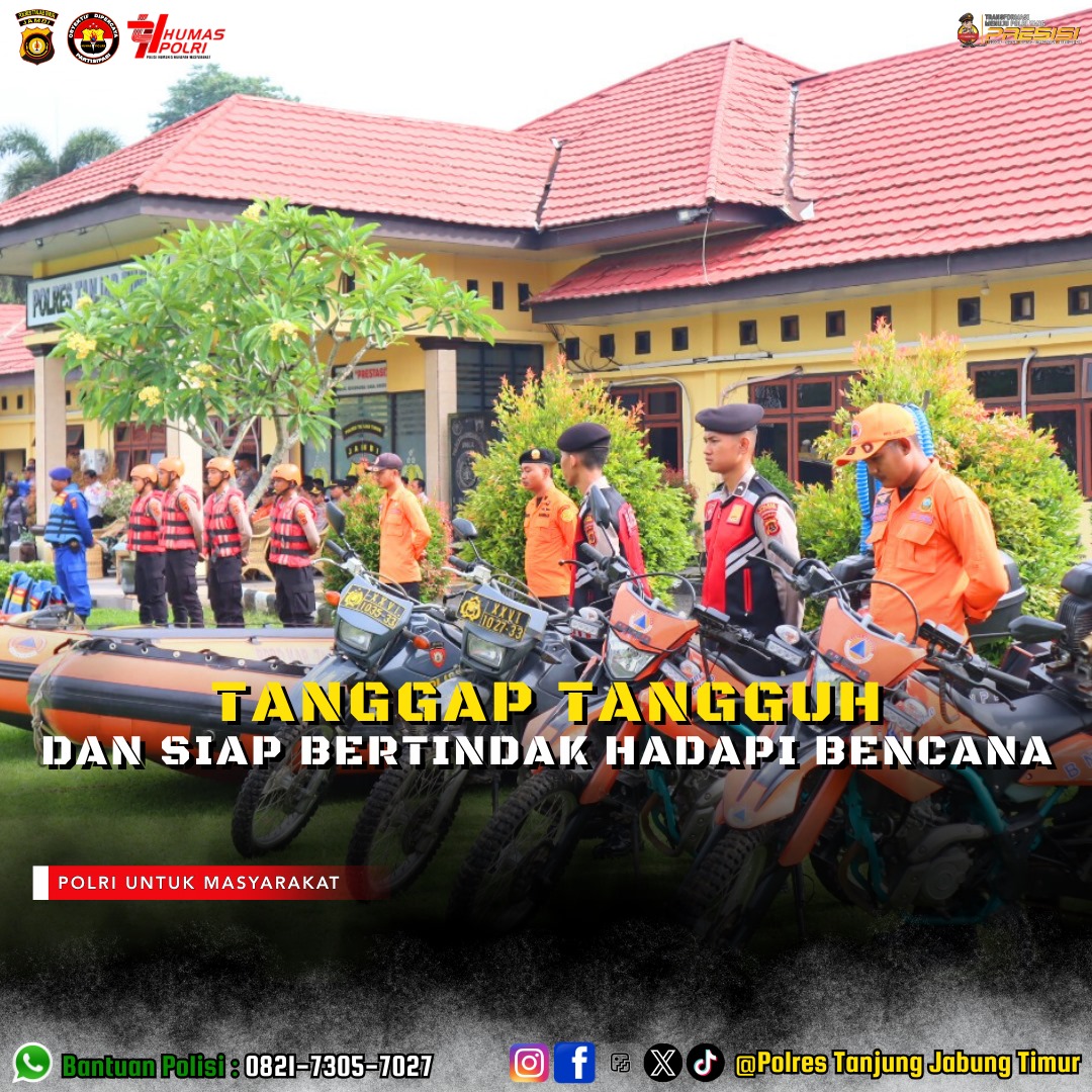 Cegah Dampak Bencana, Polres Tanjab Timur Perkuat Kesiapsiagaan Lintas Instansi 3 dudukperkara.com