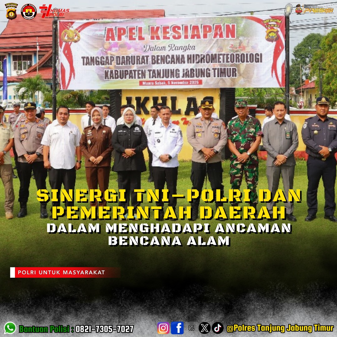 Cegah Dampak Bencana, Polres Tanjab Timur Perkuat Kesiapsiagaan Lintas Instansi 2 dudukperkara.com