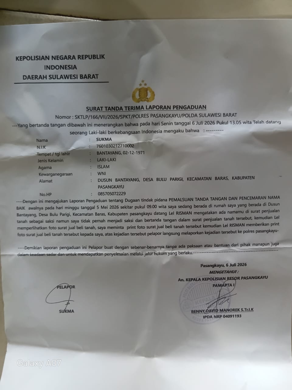 Terungkap! Dugaan Pemalsuan Tanda Tangan Kepala Desa dan Bupati Pasangkayu Berujung Laporan Polisi, Komnas LP.K-P.K Turun Langsung ke Lapangan dudukperkara.com