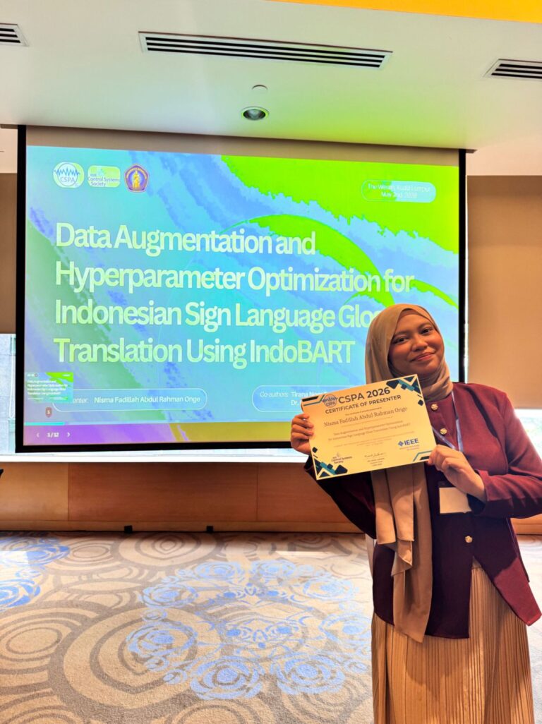Nisma Fadilah menerima sertifikat IEEE