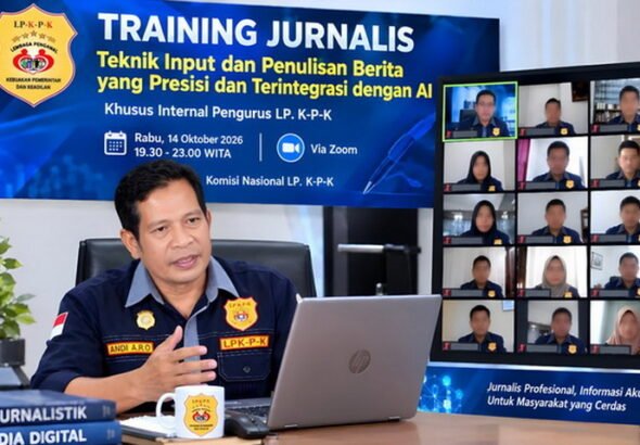 Komnas LP.K-P-K Perkuat Kompetensi Jurnalis Berbasis AI, Andi Aro Siapkan Pelatihan Jurnasli Pemula 1.000 Peserta.FT1