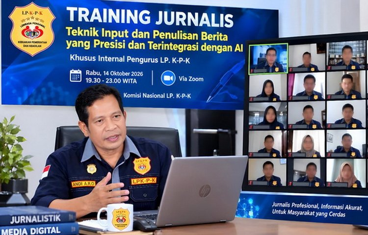 Komnas LP.K-P-K Perkuat Kompetensi Jurnalis Berbasis AI, Andi Aro Siapkan Pelatihan Jurnasli Pemula 1.000 Peserta.FT1